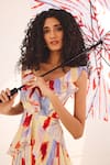 Shop_ZiP by Payal & Zinal_Multi Color Georgette Ruffles V-neck Pastel Whirl Dress _Online_at_Aza_Fashions