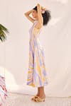 Buy_ZiP by Payal & Zinal_Multi Color Cotton, Linen Open Neck Tie-dye Midi Dress _Online_at_Aza_Fashions