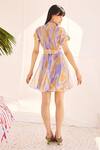 Shop_ZiP by Payal & Zinal_Multi Color Organza Collared Dress _at_Aza_Fashions