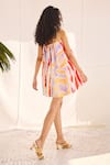 Shop_ZiP by Payal & Zinal_Multi Color Cotton, Linen Doodle Dream Sea Foam Green Dress _at_Aza_Fashions