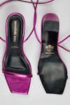 Shop_Signature Sole_Fuchsia Wrap Metallic Block Heel Sandals _at_Aza_Fashions