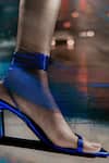 Shop_Signature Sole_Blue Electric Metallic Wrap Block Heels _Online_at_Aza_Fashions