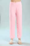 Shop_Samyukta Singhania_Pink Kurta Georgette Embroidery Floral Round Pittan And Pant Set _Online_at_Aza_Fashions