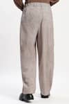 Buy_ABRAHAM AND THAKORE_Multi Color Cotton Diagonal Print Casual Trouser _Online_at_Aza_Fashions
