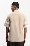 Shop_Abraham And Thakore_Beige Cotton Patchwork Casual Shirt _at_Aza_Fashions