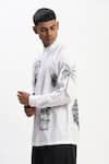 Buy_Abraham And Thakore_White Cotton Architecture Print Shirt_Online_at_Aza_Fashions