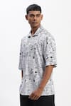 Buy_Abraham And Thakore_White Cotton Whimsical Print Designer T-shirt _Online_at_Aza_Fashions