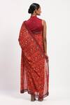 Shop_ABRAHAM AND THAKORE_Multi Color Silk Sequins Rabari Printed Saree _at_Aza_Fashions