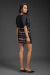 Shop_Deepika Arora_Black Ponte Roma Sequins Short Skirt _at_Aza_Fashions