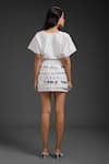 Shop_Deepika Arora_White Taffeta V-neck Top And Skirt Set _at_Aza_Fashions