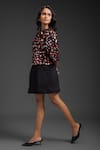 Buy_Deepika Arora_Black Suede Sequins Round Neck Designer Dress And Bustier Set _Online_at_Aza_Fashions