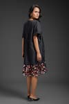 Shop_Deepika Arora_Black Taffeta V-neck Designer Dress _at_Aza_Fashions