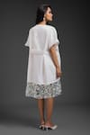 Shop_Deepika Arora_White Taffeta V-neck Designer Dress _at_Aza_Fashions