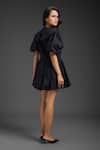 Shop_Deepika Arora_Black Cotton Beads Round Neck Designer Short Dress _at_Aza_Fashions