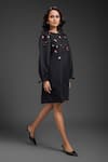 Buy_Deepika Arora_Black Cotton Round Neck Designer Dress 