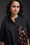 Buy_Deepika Arora_Black Cotton Collared Designer Short Dress _Online_at_Aza_Fashions