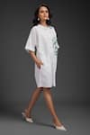 Deepika Arora_White Cotton Collared Designer Short Dress _Online_at_Aza_Fashions