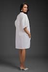 Shop_Deepika Arora_White Cotton Collared Designer Short Dress _at_Aza_Fashions