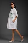 Buy_Deepika Arora_White Cotton Collared Designer Short Dress _Online_at_Aza_Fashions