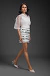 Shop_Deepika Arora_White Ponte Roma Embellished Skirt _Online_at_Aza_Fashions
