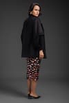Shop_Deepika Arora_Black Ramie, Crepe Sequins Designer Blazer And Skirt Set _at_Aza_Fashions