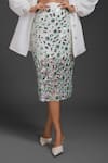 Shop_Deepika Arora_White Crepe Sequins Blazer And Skirt Set _Online_at_Aza_Fashions
