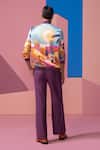 Shop_Nautanky_Purple Satin Sunlight In The Desert Bomber Jacket Set _at_Aza_Fashions