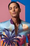 Buy_Nautanky_Purple Satin Sunlight In The Desert Bomber Jacket Set 