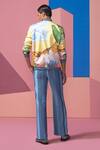 Shop_Nautanky_Multi Color Satin Bomber Jacket And Pant Set _at_Aza_Fashions