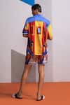 Shop_Nautanky_Multi Color Cotton, Linen China Town Shirt With Shorts _at_Aza_Fashions
