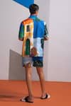 Shop_Nautanky_Multi Color Cotton, Linen House Print Shirt And Shorts Set _at_Aza_Fashions