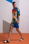 Buy_Nautanky_Multi Color Cotton, Linen House Print Shirt And Shorts Set _Online_at_Aza_Fashions