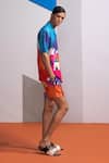 Nautanky_Multi Color Cotton, Linen Moonkissed Tropics Shirt And Shorts Set _Online_at_Aza_Fashions