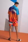 Shop_Nautanky_Multi Color Cotton, Linen Moonkissed Tropics Shirt And Shorts Set _at_Aza_Fashions