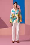 Buy_Nautanky_Pink Cotton, Linen Bushland Print Full Sleeve Shirt _Online_at_Aza_Fashions