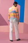 Shop_Nautanky_Orange Cotton, Linen Designer Lighthouse Full Sleeve Shirt _at_Aza_Fashions