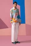 Buy_Nautanky_Blue Cotton, Linen, Satin Designer Ice Full Sleeve Shirt _Online_at_Aza_Fashions
