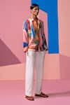 Buy_Nautanky_Pink Cotton, Linen, Satin Ascending Horizons Full Sleeve Shirt _Online_at_Aza_Fashions