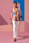 Shop_Nautanky_Pink Cotton, Linen, Satin Ascending Horizons Full Sleeve Shirt _Online_at_Aza_Fashions
