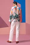 Shop_Nautanky_Pink Cotton, Linen, Satin Ascending Horizons Full Sleeve Shirt _at_Aza_Fashions