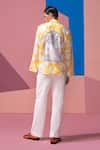 Shop_Nautanky_Yellow Cotton, Linen, Satin Window Pane Full Sleeve Shirt _at_Aza_Fashions