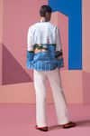 Shop_Nautanky_Blue Cotton, Linen, Satin Embroidery Designer Full Sleeve Shirt _at_Aza_Fashions