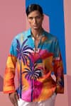 Buy_Nautanky_Multi Color Cotton, Linen, Satin Sunlight In The Desert Full Sleeve Shirt _Online_at_Aza_Fashions