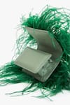 Outhouse_Green Feathered Designer Clutch _at_Aza_Fashions