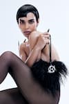 Buy_Outhouse_Black The Scarlet Minivet Clutch _at_Aza_Fashions