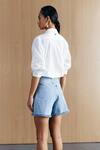 Mellowdrama_White Cotton Beads Collared Embellished Shirt _Online_at_Aza_Fashions