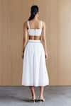 Shop_Mellowdrama_White Cotton Embroidery Schiffli Embellished Midi Skirt _at_Aza_Fashions