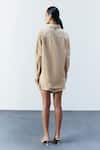 Buy_Mellowdrama_Beige Cotton Mirrors Collared Stripe Embellished Coord Set _Online_at_Aza_Fashions