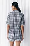 Mellowdrama_Black Cotton Embroidery Check Embellished Coord Set _Online_at_Aza_Fashions