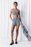 Buy_Mellowdrama_Black Cotton And White Check Shorts _at_Aza_Fashions